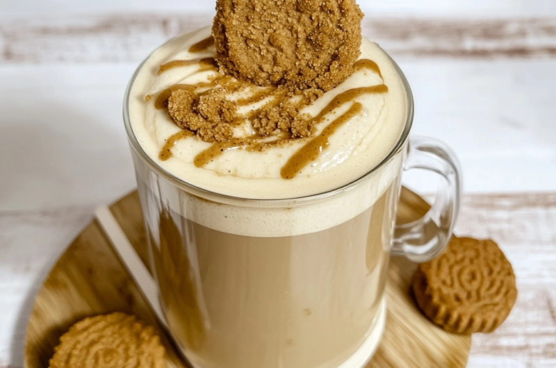 Easy Iced Cookie Butter Latte (Biscoff Latte) Recipe